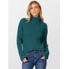 imageANRABESS Women Turtleneck Sweater 2025 Fall Fashion Long Sleeve Ribbed Chunky Knit Work Travel Pullover Top OutfitsDark Green