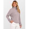 imageANRABESS Women Turtleneck Sweater 2025 Fall Fashion Long Sleeve Ribbed Chunky Knit Work Travel Pullover Top OutfitsGrey Khaki
