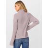 imageANRABESS Women Turtleneck Sweater 2025 Fall Fashion Long Sleeve Ribbed Chunky Knit Work Travel Pullover Top OutfitsGrey Khaki
