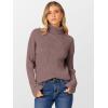 imageANRABESS Women Turtleneck Sweater 2025 Fall Fashion Long Sleeve Ribbed Chunky Knit Work Travel Pullover Top OutfitsNutmeg