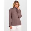 imageANRABESS Women Turtleneck Sweater 2025 Fall Fashion Long Sleeve Ribbed Chunky Knit Work Travel Pullover Top OutfitsNutmeg