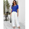 imageANRABESS Women Wool Blend Sweater Summer 2025 Short Sleeve V Neck Pullover Top Business Casual Outfit Beach Vacation ClothesRoyal Blue