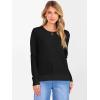 imageANRABESS Womens 100 Wool Sweaters Cashmere Crewneck Long Sleeve Work Business Casual Basic Sweater Tops 2025 Fall OutfitsBlack