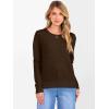 imageANRABESS Womens 100 Wool Sweaters Cashmere Crewneck Long Sleeve Work Business Casual Basic Sweater Tops 2025 Fall OutfitsCoffee