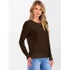 imageANRABESS Womens 100 Wool Sweaters Cashmere Crewneck Long Sleeve Work Business Casual Basic Sweater Tops 2025 Fall OutfitsCoffee