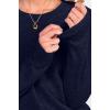 imageANRABESS Womens 100 Wool Sweaters Cashmere Crewneck Long Sleeve Work Business Casual Basic Sweater Tops 2025 Fall OutfitsNavy Blue