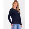 imageANRABESS Womens 100 Wool Sweaters Cashmere Crewneck Long Sleeve Work Business Casual Basic Sweater Tops 2025 Fall OutfitsNavy Blue