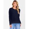 imageANRABESS Womens 100 Wool Sweaters Cashmere Crewneck Long Sleeve Work Business Casual Basic Sweater Tops 2025 Fall OutfitsNavy Blue