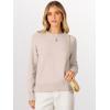 imageANRABESS Womens 2025 Fall Crewneck Long Sleeve Sweaters TopAlmond