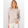 imageANRABESS Womens 2025 Fall Crewneck Long Sleeve Sweaters TopAlmond