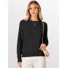 imageANRABESS Womens 2025 Fall Crewneck Long Sleeve Sweaters TopBlack