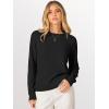 imageANRABESS Womens 2025 Fall Crewneck Long Sleeve Sweaters TopBlack