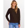 imageANRABESS Womens 2025 Fall Crewneck Long Sleeve Sweaters TopDeep Taupe