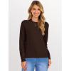 imageANRABESS Womens 2025 Fall Crewneck Long Sleeve Sweaters TopDeep Taupe