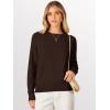 imageANRABESS Womens 2025 Fall Crewneck Long Sleeve Sweaters TopDeep Taupe