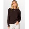 imageANRABESS Womens 2025 Fall Crewneck Long Sleeve Sweaters TopDeep Taupe
