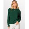 imageANRABESS Womens 2025 Fall Crewneck Long Sleeve Sweaters TopGreen