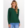imageANRABESS Womens 2025 Fall Crewneck Long Sleeve Sweaters TopGreen