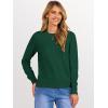 imageANRABESS Womens 2025 Fall Crewneck Long Sleeve Sweaters TopGreen