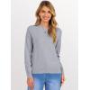 imageANRABESS Womens 2025 Fall Crewneck Long Sleeve Sweaters TopGrey
