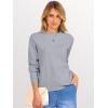 imageANRABESS Womens 2025 Fall Crewneck Long Sleeve Sweaters TopGrey