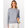 imageANRABESS Womens 2025 Fall Crewneck Long Sleeve Sweaters TopGrey