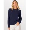 imageANRABESS Womens 2025 Fall Crewneck Long Sleeve Sweaters TopNavy Blue