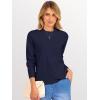 imageANRABESS Womens 2025 Fall Crewneck Long Sleeve Sweaters TopNavy Blue