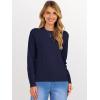 imageANRABESS Womens 2025 Fall Crewneck Long Sleeve Sweaters TopNavy Blue