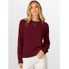 imageANRABESS Womens 2025 Fall Crewneck Long Sleeve Sweaters TopRed