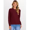 imageANRABESS Womens 2025 Fall Crewneck Long Sleeve Sweaters TopRed