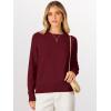 imageANRABESS Womens 2025 Fall Crewneck Long Sleeve Sweaters TopRed