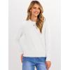 imageANRABESS Womens 2025 Fall Crewneck Long Sleeve Sweaters TopWhite