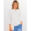 imageANRABESS Womens 2025 Fall Crewneck Long Sleeve Sweaters TopWhite