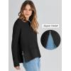 imageANRABESS Womens 2025 Fall Waffle Sweaters Long Sleeve Thumbhole Casual Knitted Side Zipper Pullover Sweaters TopBlack