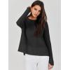 imageANRABESS Womens 2025 Fall Waffle Sweaters Long Sleeve Thumbhole Casual Knitted Side Zipper Pullover Sweaters TopBlack