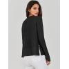 imageANRABESS Womens 2025 Fall Waffle Sweaters Long Sleeve Thumbhole Casual Knitted Side Zipper Pullover Sweaters TopBlack