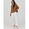 imageANRABESS Womens 2025 Fall Waffle Sweaters Long Sleeve Thumbhole Casual Knitted Side Zipper Pullover Sweaters TopCaramel