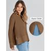imageANRABESS Womens 2025 Fall Waffle Sweaters Long Sleeve Thumbhole Casual Knitted Side Zipper Pullover Sweaters TopCoffee
