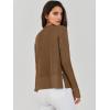 imageANRABESS Womens 2025 Fall Waffle Sweaters Long Sleeve Thumbhole Casual Knitted Side Zipper Pullover Sweaters TopCoffee