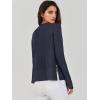 imageANRABESS Womens 2025 Fall Waffle Sweaters Long Sleeve Thumbhole Casual Knitted Side Zipper Pullover Sweaters TopNavy Blue