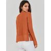 imageANRABESS Womens 2025 Fall Waffle Sweaters Long Sleeve Thumbhole Casual Knitted Side Zipper Pullover Sweaters TopRust