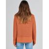 imageANRABESS Womens 2025 Fall Waffle Sweaters Long Sleeve Thumbhole Casual Knitted Side Zipper Pullover Sweaters TopRust