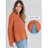 imageANRABESS Womens 2025 Fall Waffle Sweaters Long Sleeve Thumbhole Casual Knitted Side Zipper Pullover Sweaters TopRust