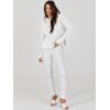 imageANRABESS Womens 2025 Fall Waffle Sweaters Long Sleeve Thumbhole Casual Knitted Side Zipper Pullover Sweaters TopWhite