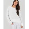 imageANRABESS Womens 2025 Fall Waffle Sweaters Long Sleeve Thumbhole Casual Knitted Side Zipper Pullover Sweaters TopWhite