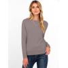 imageANRABESS Womens Long Sleeve Boat Neck Casual Soft Lightweight Basic Pullover Sweater Top 2025 Fall Shirt Work Travel OutfitsGrey Khaki