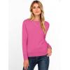 imageANRABESS Womens Long Sleeve Boat Neck Casual Soft Lightweight Basic Pullover Sweater Top 2025 Fall Shirt Work Travel OutfitsHot Pink