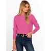 imageANRABESS Womens Long Sleeve Boat Neck Casual Soft Lightweight Basic Pullover Sweater Top 2025 Fall Shirt Work Travel OutfitsHot Pink
