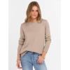 imageANRABESS Womens Long Sleeve Crewneck Casual Loose Side Button Knit Sweaters 2025 Trendy Fall Pullover Tops OutfitsKhaki